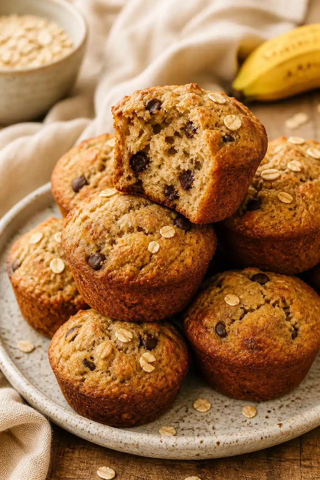 Banana Oatmeal Muffins
