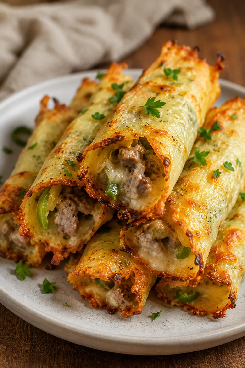 Keto Philly Cheesesteak Rolls