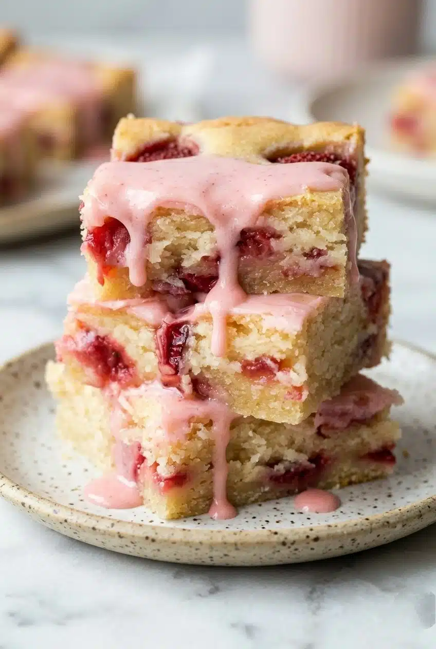 Strawberry Lemon Blondies – A Bright, Sweet-Tart Dessert You’ll Love